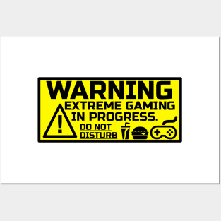 Extreme Gaming In Progress Computer and Console Gamer Design Posters and Art